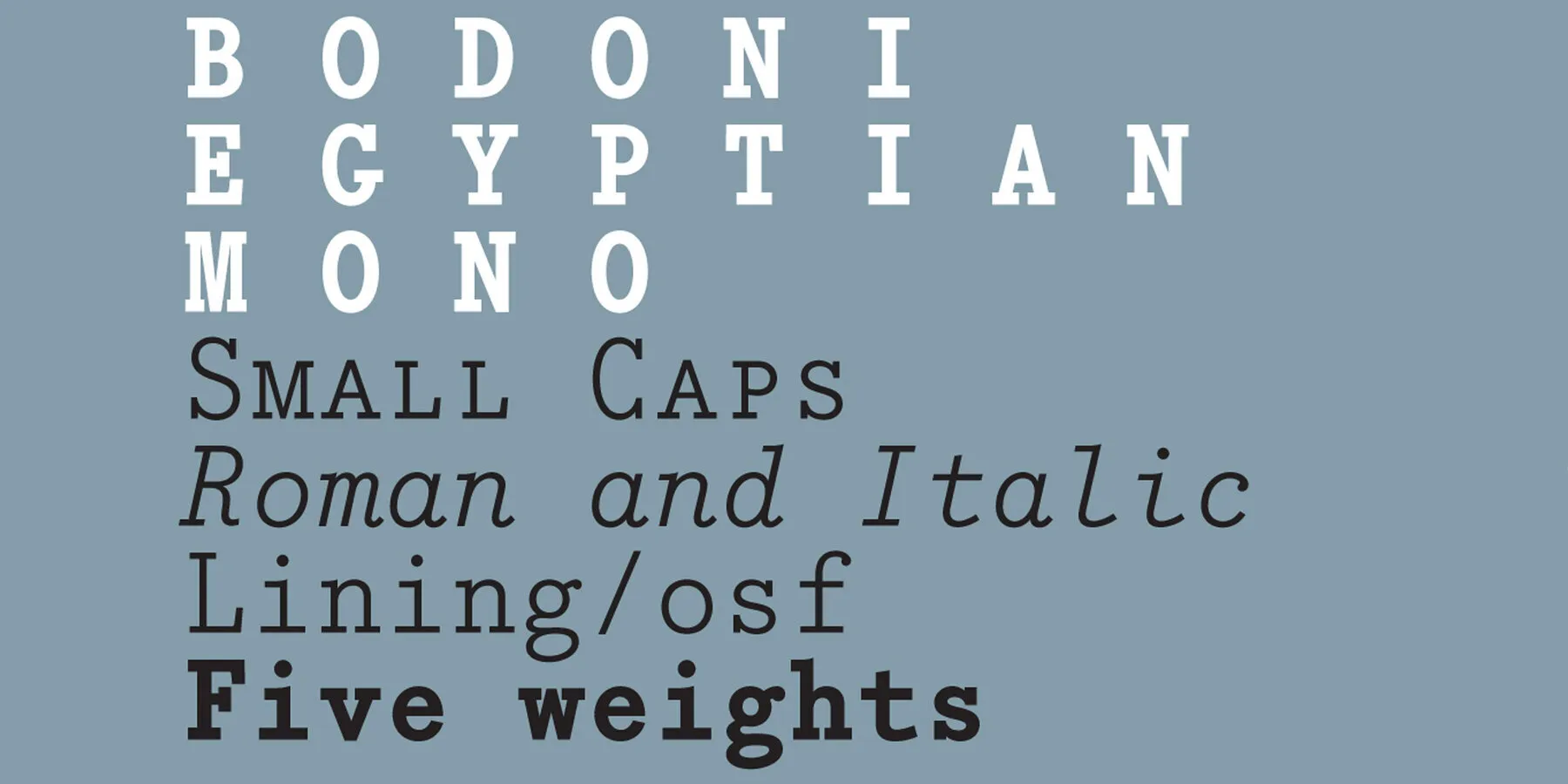 Bodoni Egyptian Mono®