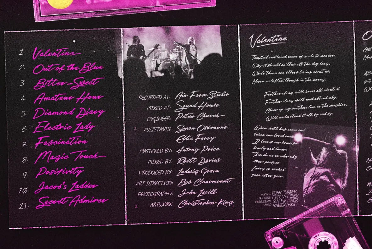 Sleeve Notes Font YouWorkForThem