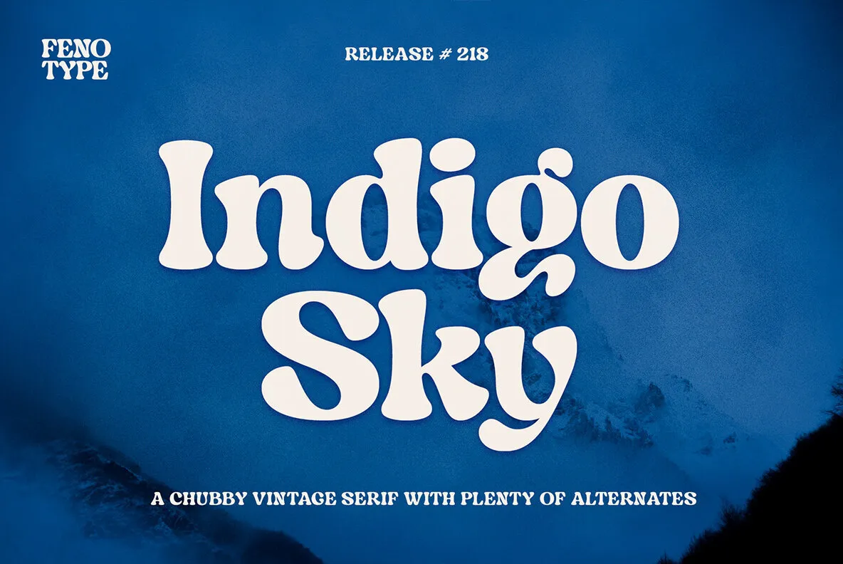 Indigo Sky Font - YouWorkForThem