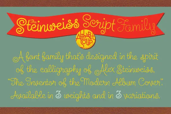 The Steinweiss Script Family Font - YouWorkForThem