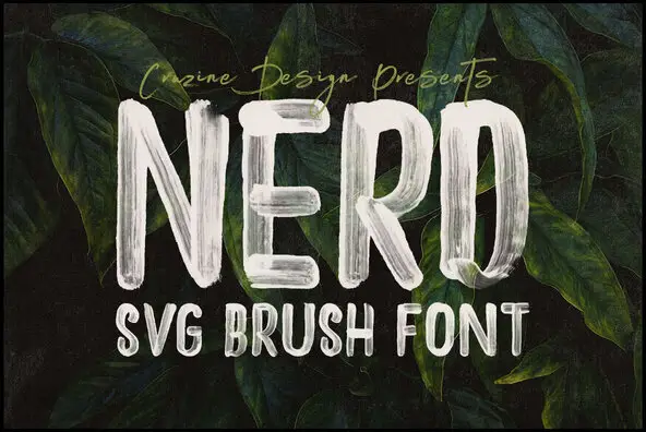 Nerd SVG Brush Font
