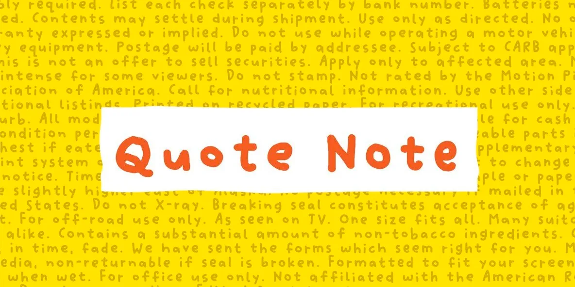 Quote Note
