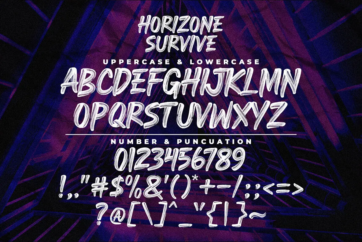Survive Lettering Horizone Survive Font - YouWorkForThem