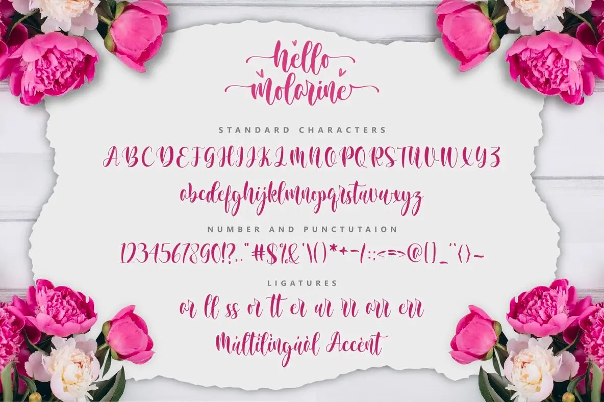 Hello Molarine Font - FontPath