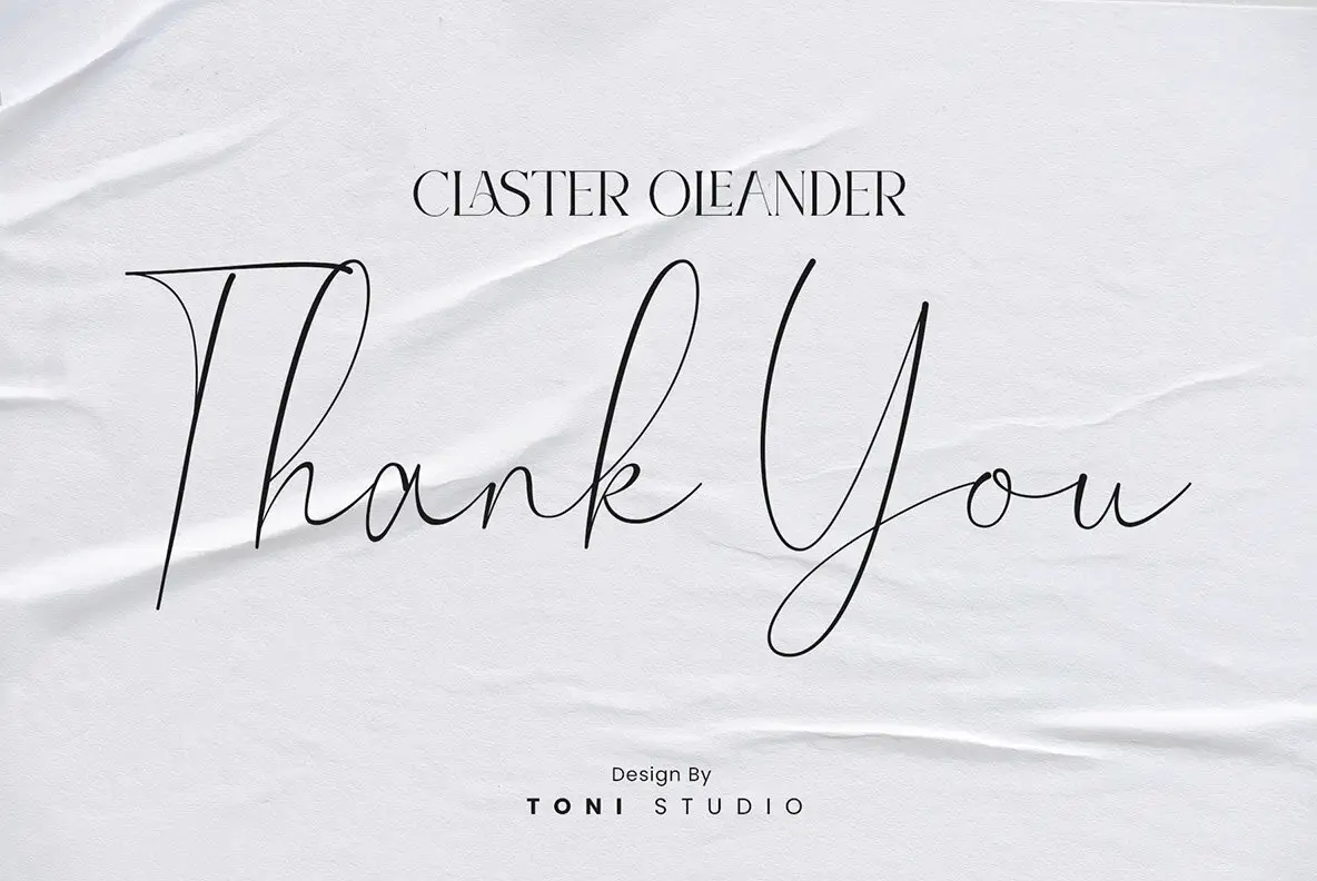 Claster Oleander Font - Fontpath