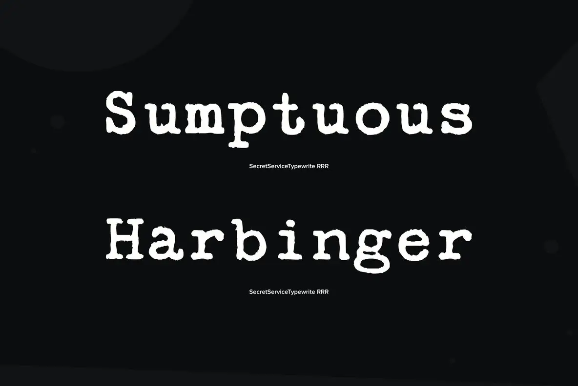 Secret Service Typewriter Font FontPath