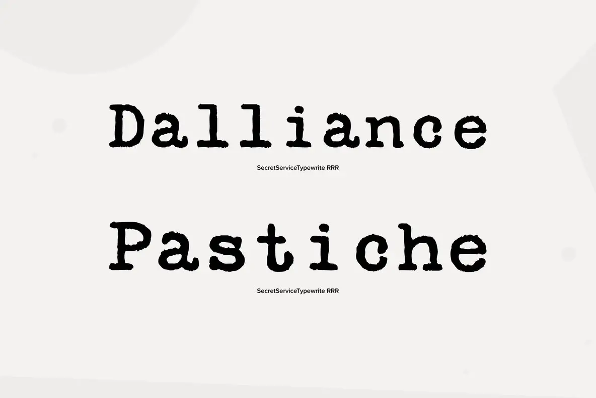 Secret Service Typewriter Font FontPath