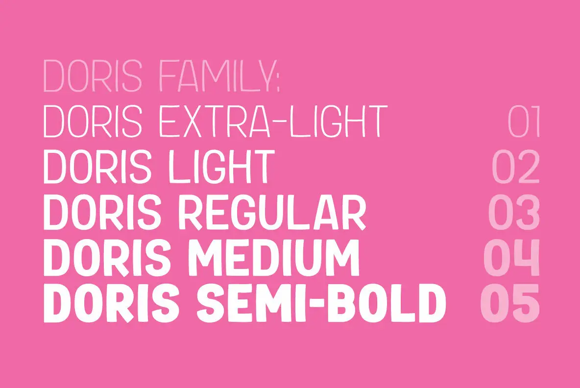 Doris Letras Doris Font - YouWorkForThem