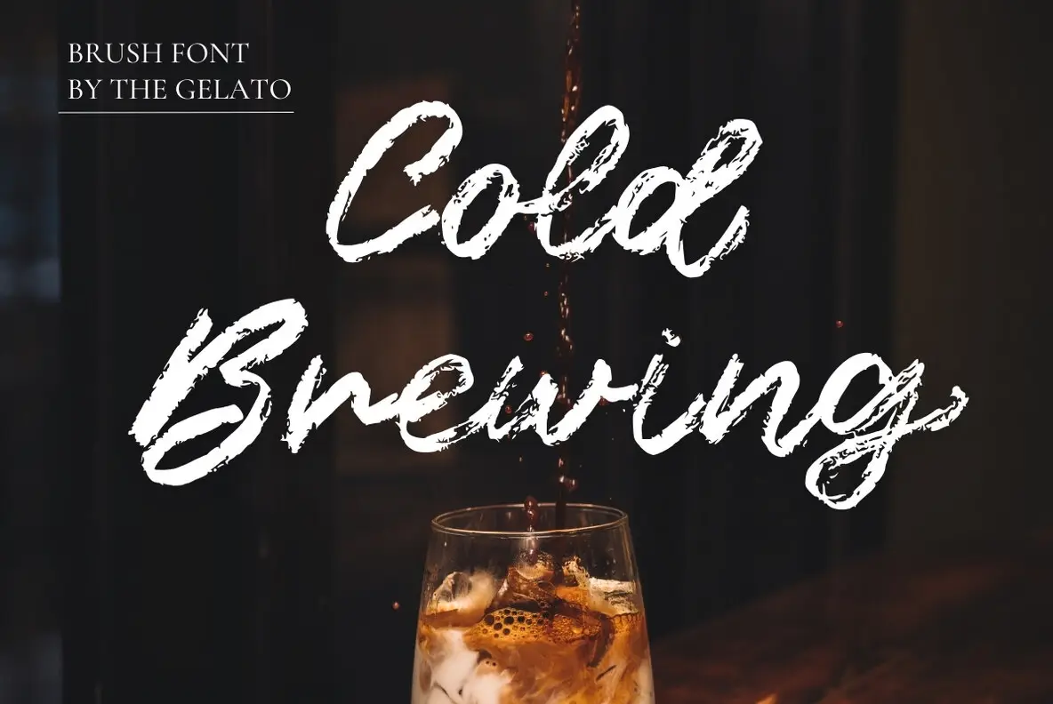Cold Brewing Font - YouWorkForThem
