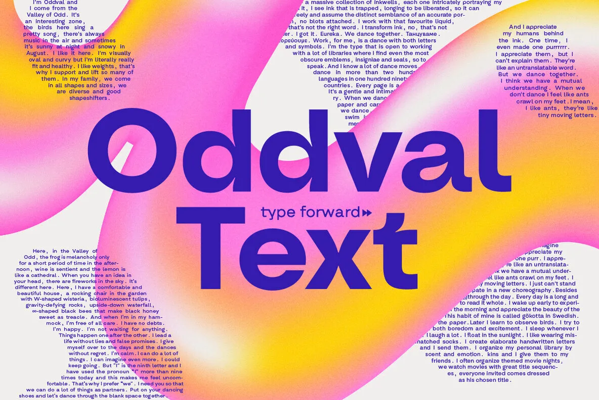 Oddval Text