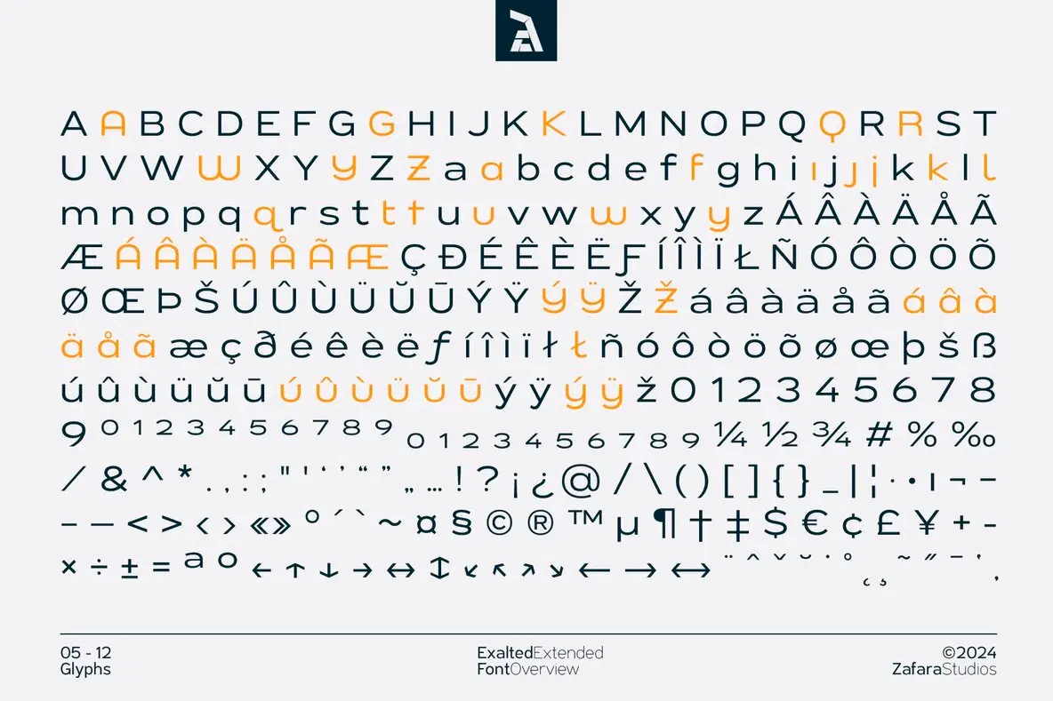 Exalted Extended Font - FontPath
