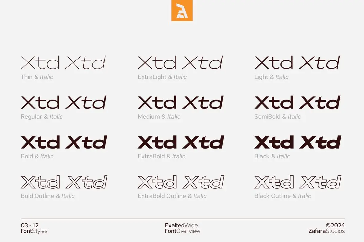 Exalted Wide Font - Fontpath