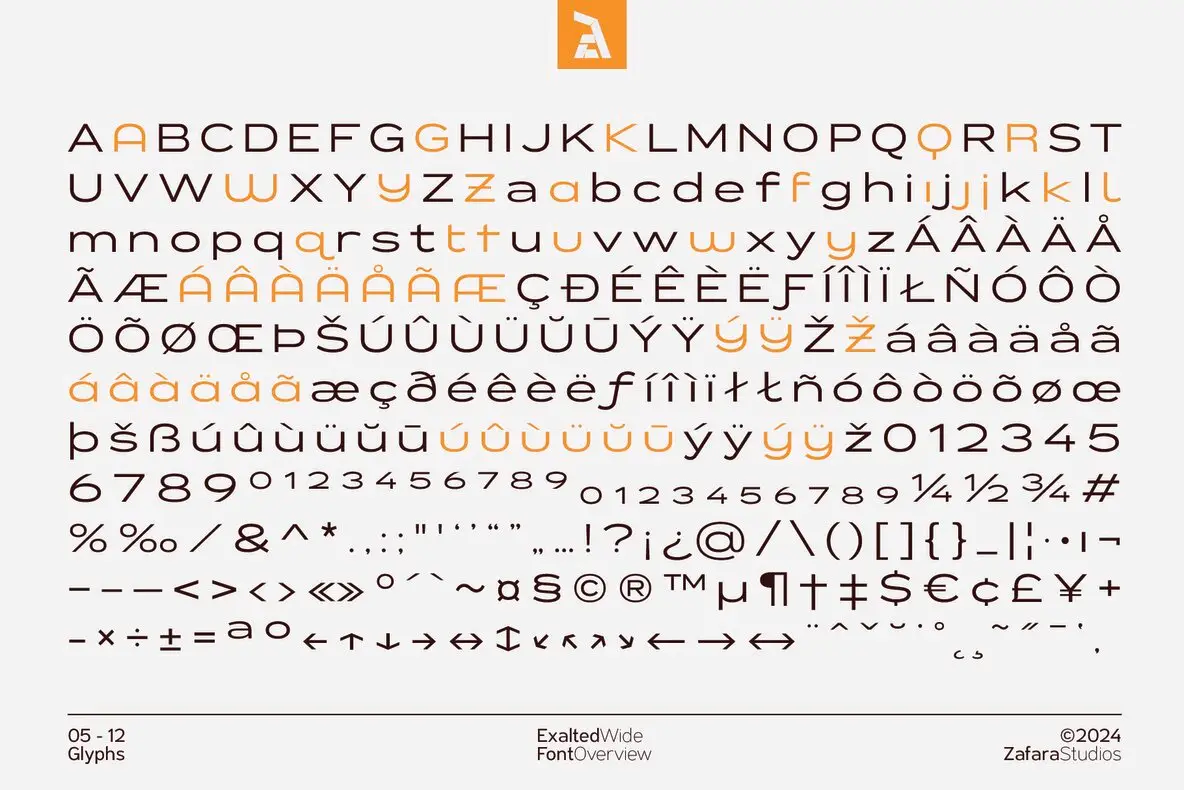 Exalted Wide Font - Fontpath