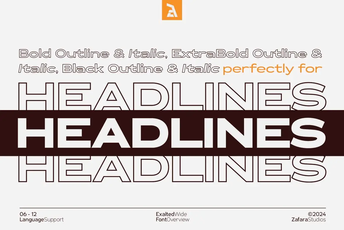 Exalted Wide Font - FontPath