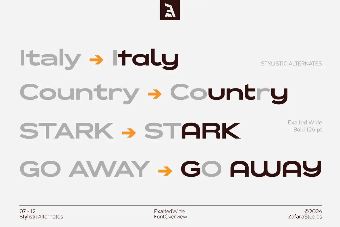 Exalted Wide Font - Fontpath