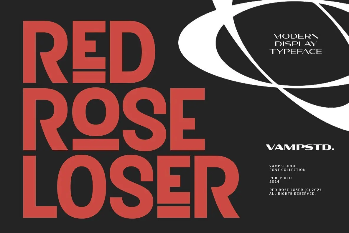 Red Rose Loser Font - YouWorkForThem