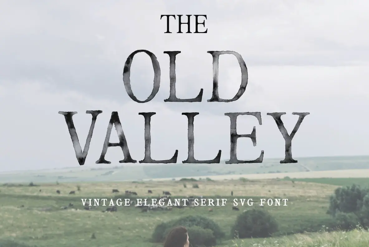 The Old Valley Watercolor SVG Serif