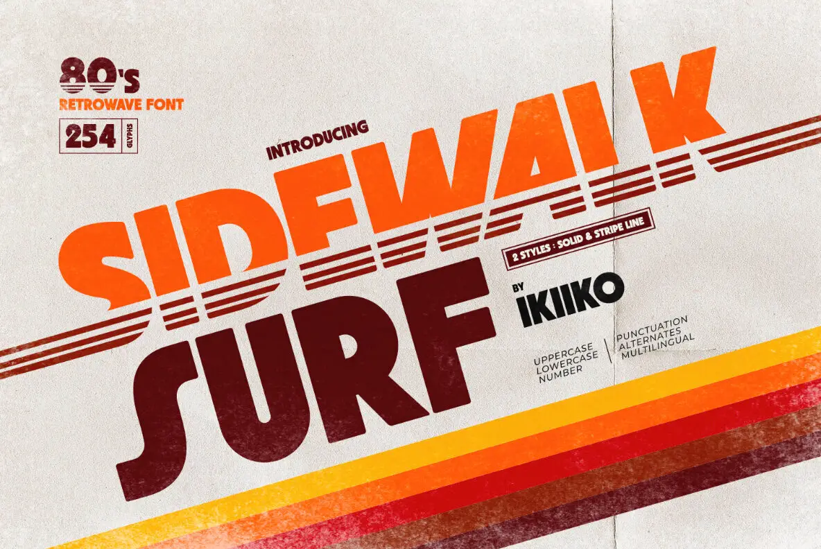 Sidewalk Surf Font - YouWorkForThem