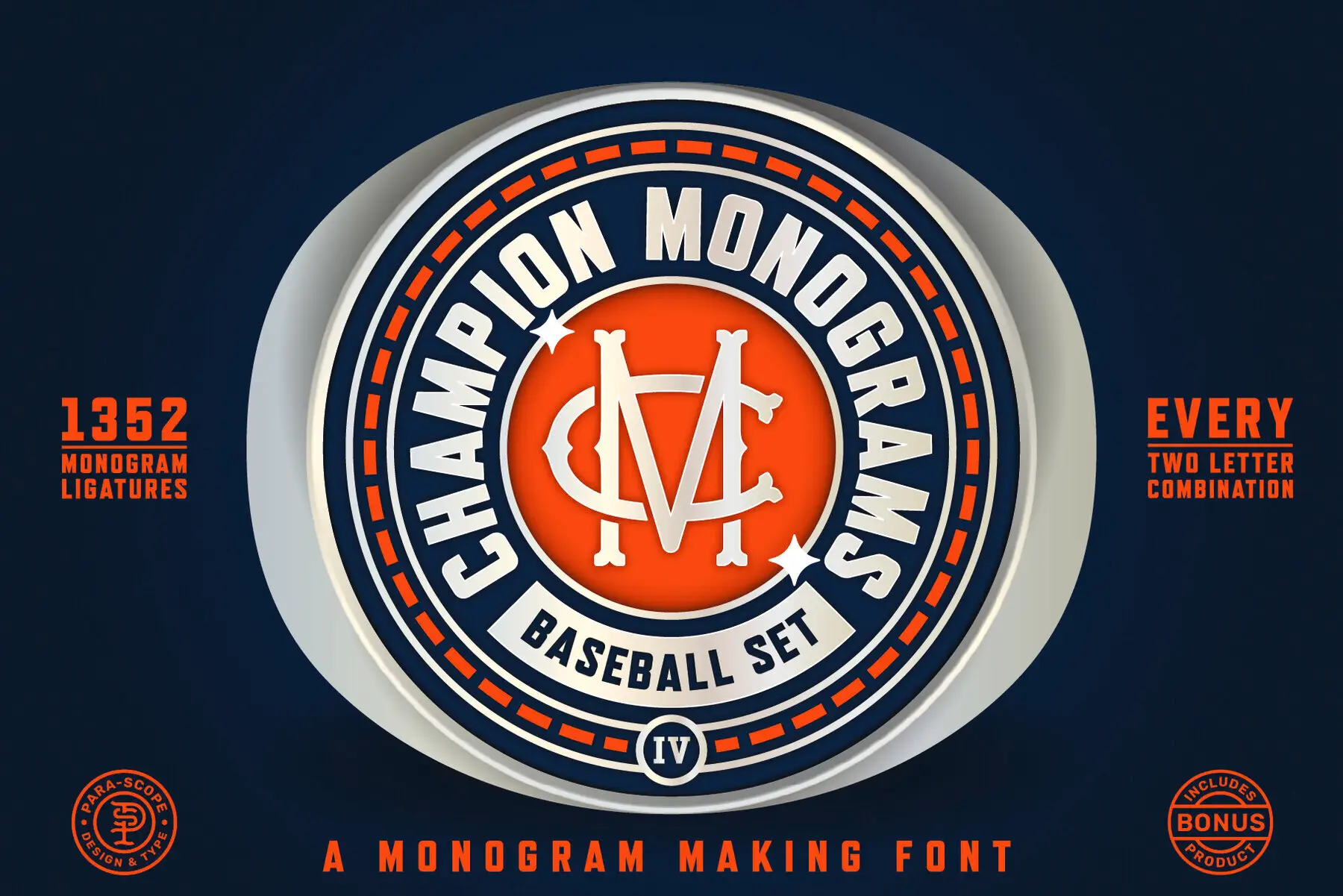 Champion Monograms Font Baseball 4