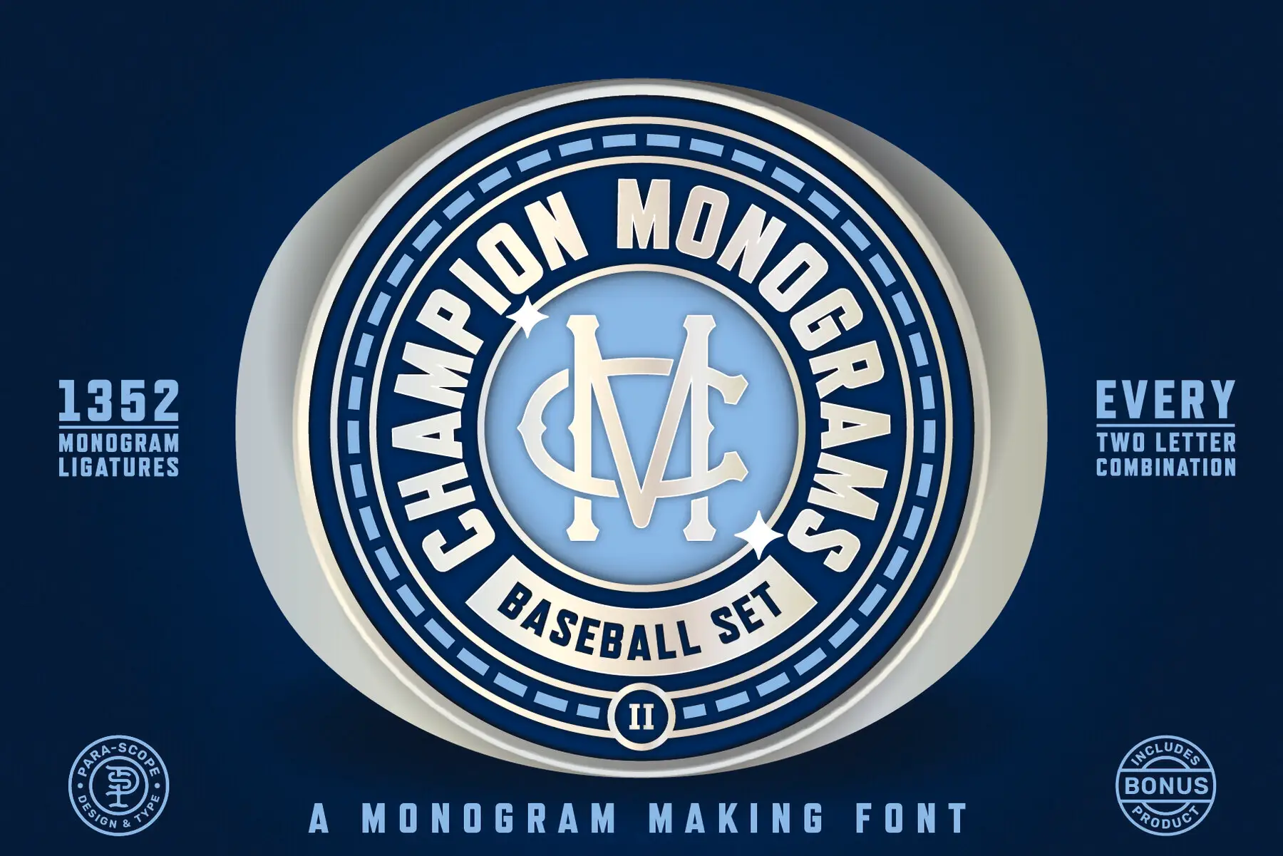 Champion Monograms Font  Baseball 2