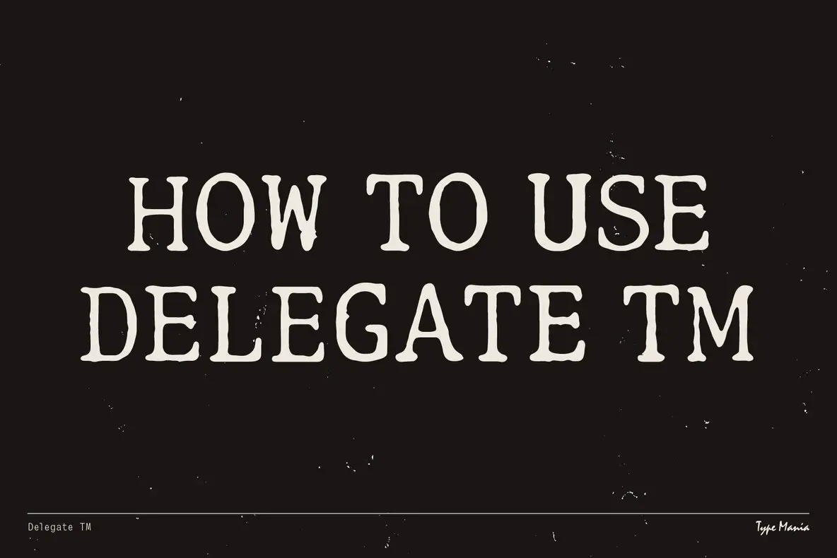 Delegate Lettering Delegate TM Font - Fontpath
