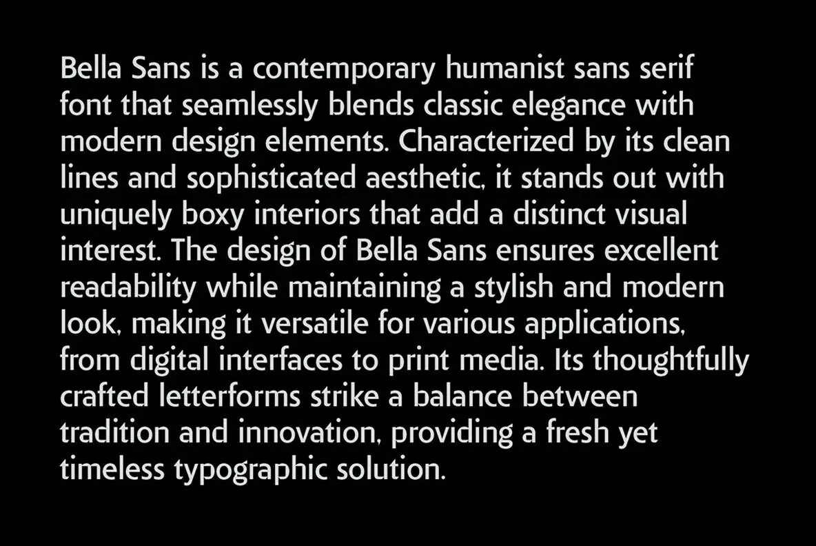 Bella Sans Font - Fontpath