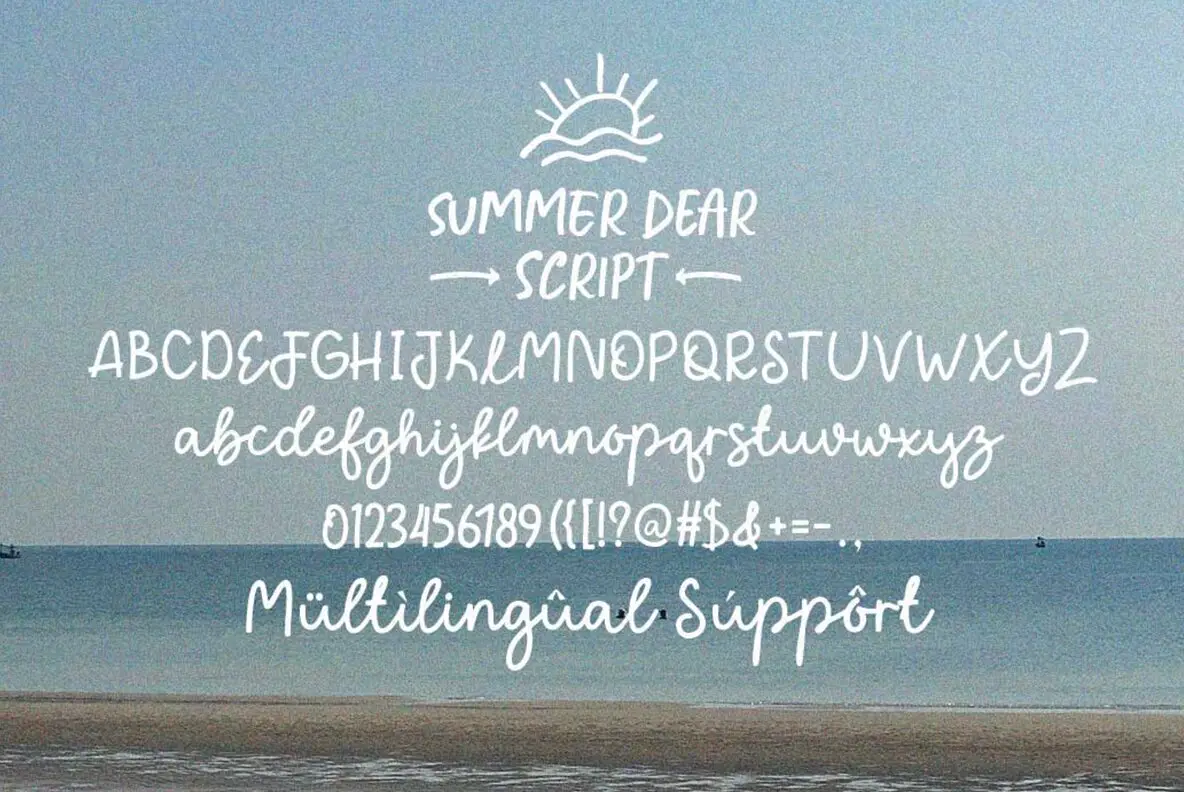 Summer Dear Font - YouWorkForThem