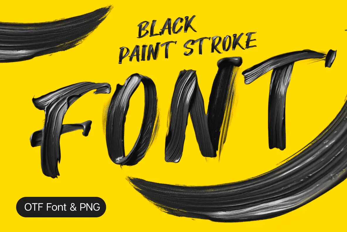 Black Paint Stroke