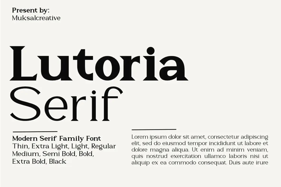 Lutoria Serif