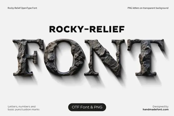 Rocky Relief SVG Font
