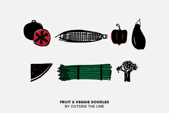 Fruit & Veggie Doodles