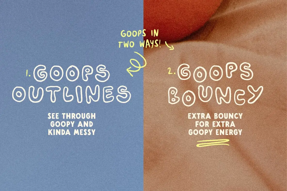 Goops Outlines Font - FontPath