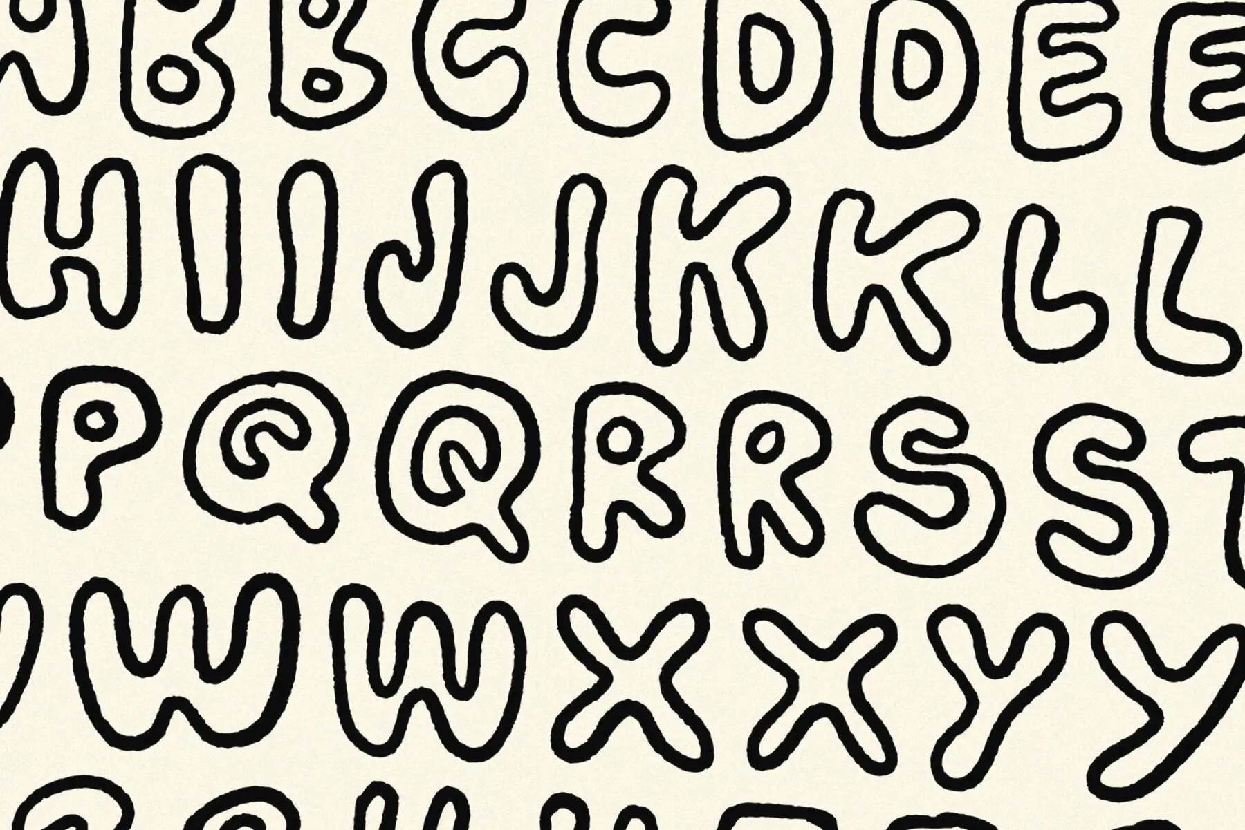 Goops Outlines Font - YouWorkForThem