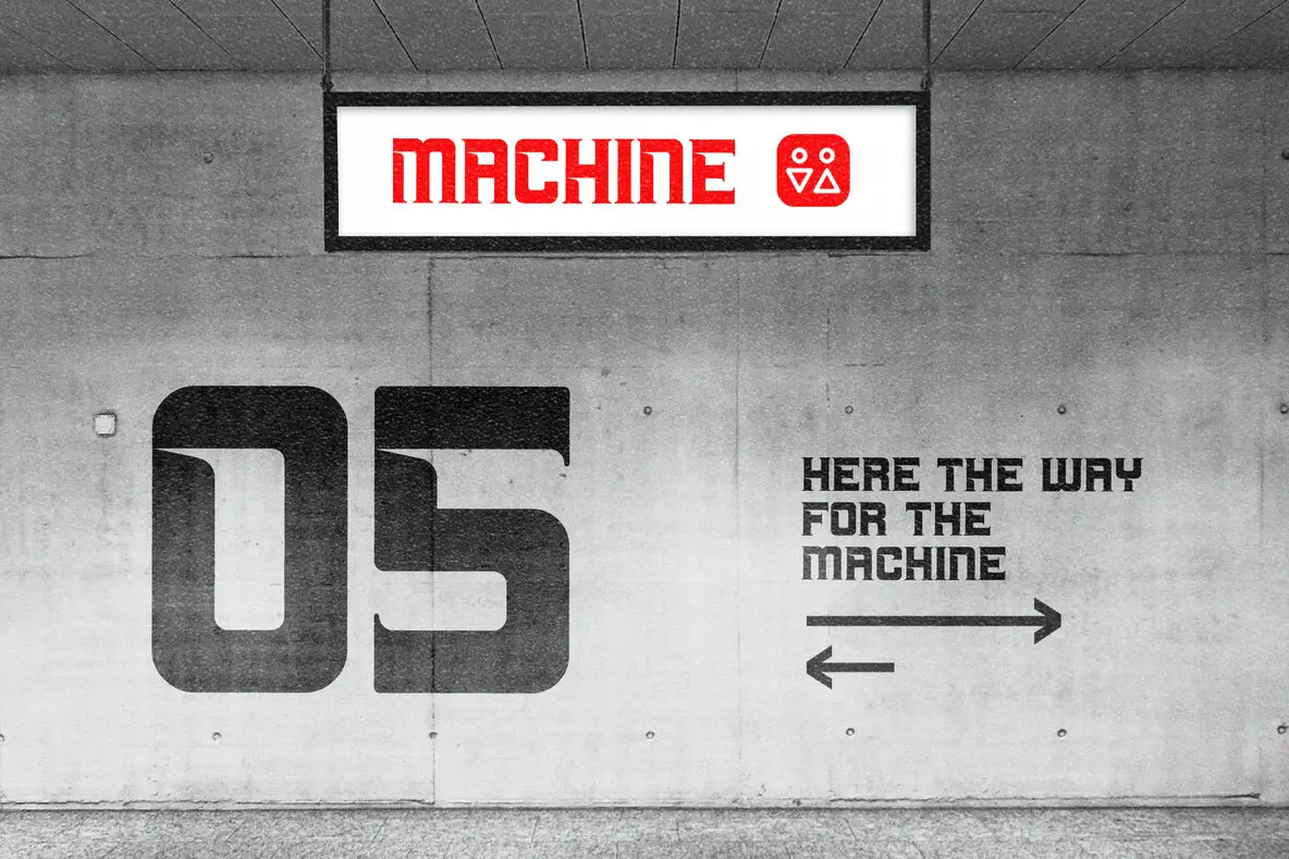 Machine56 Font MACHINE Font - FontPath