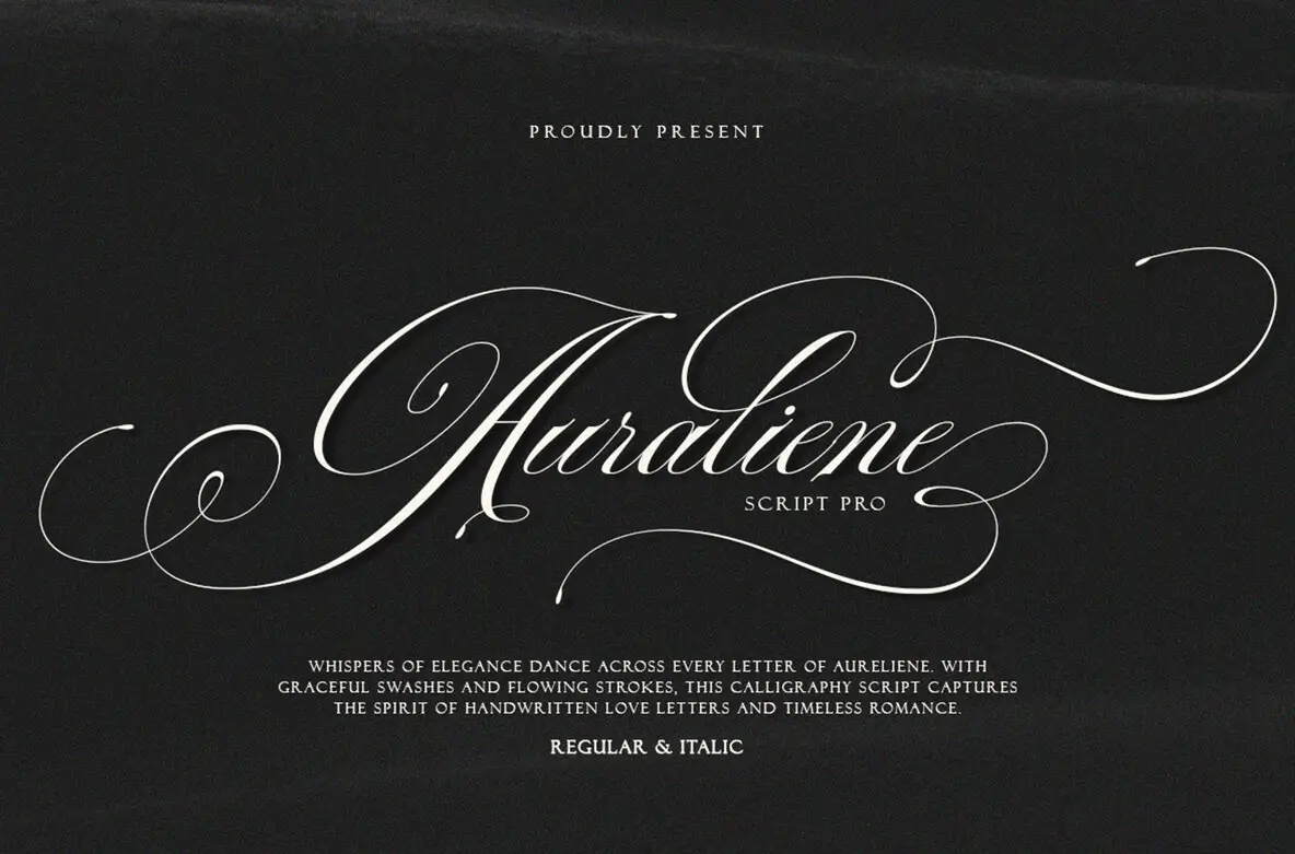 Auraliene Script Pro Font - Fontpath
