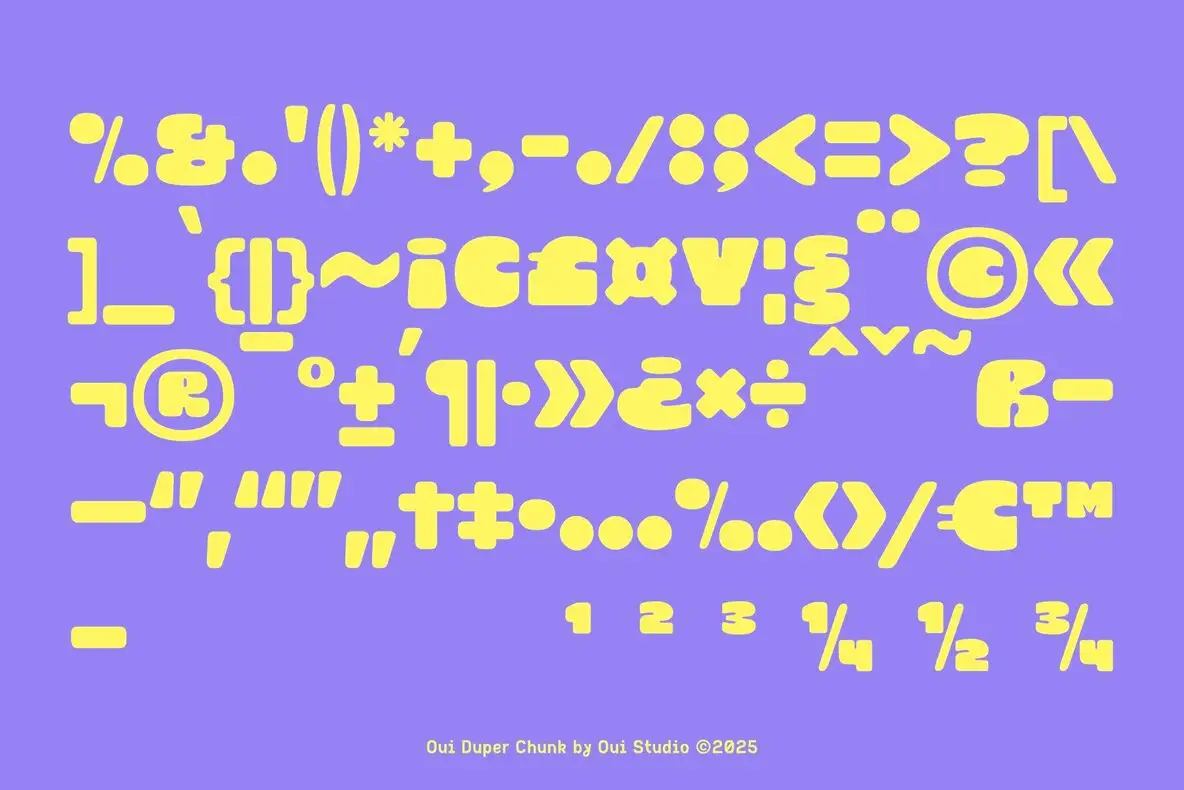 Oui Oui Duper Chunk Font - FontPath