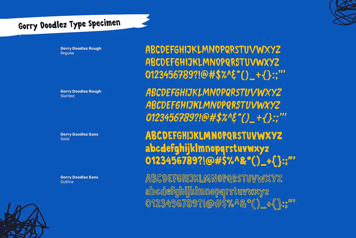 Gorry Writing Gorry Doodlez Font - Fontpath