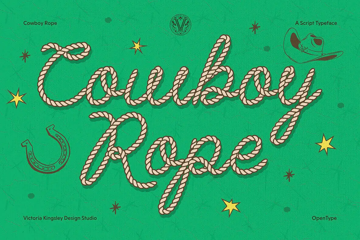 Cowboy Rope Font - YouWorkForThem