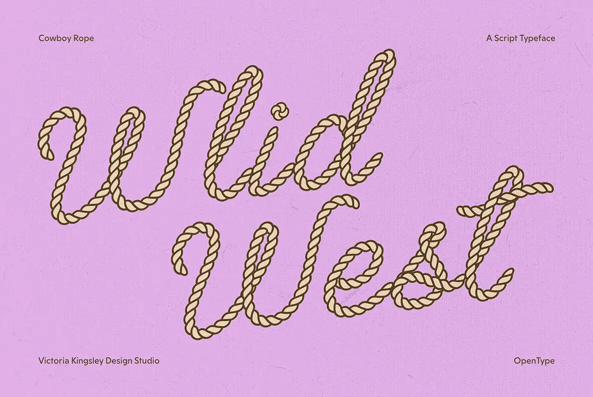 Cowboy Rope Font - YouWorkForThem