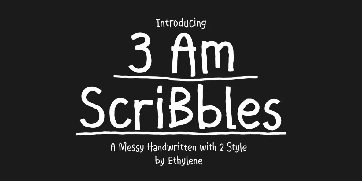 3 AM Scribbles Font - FontPath