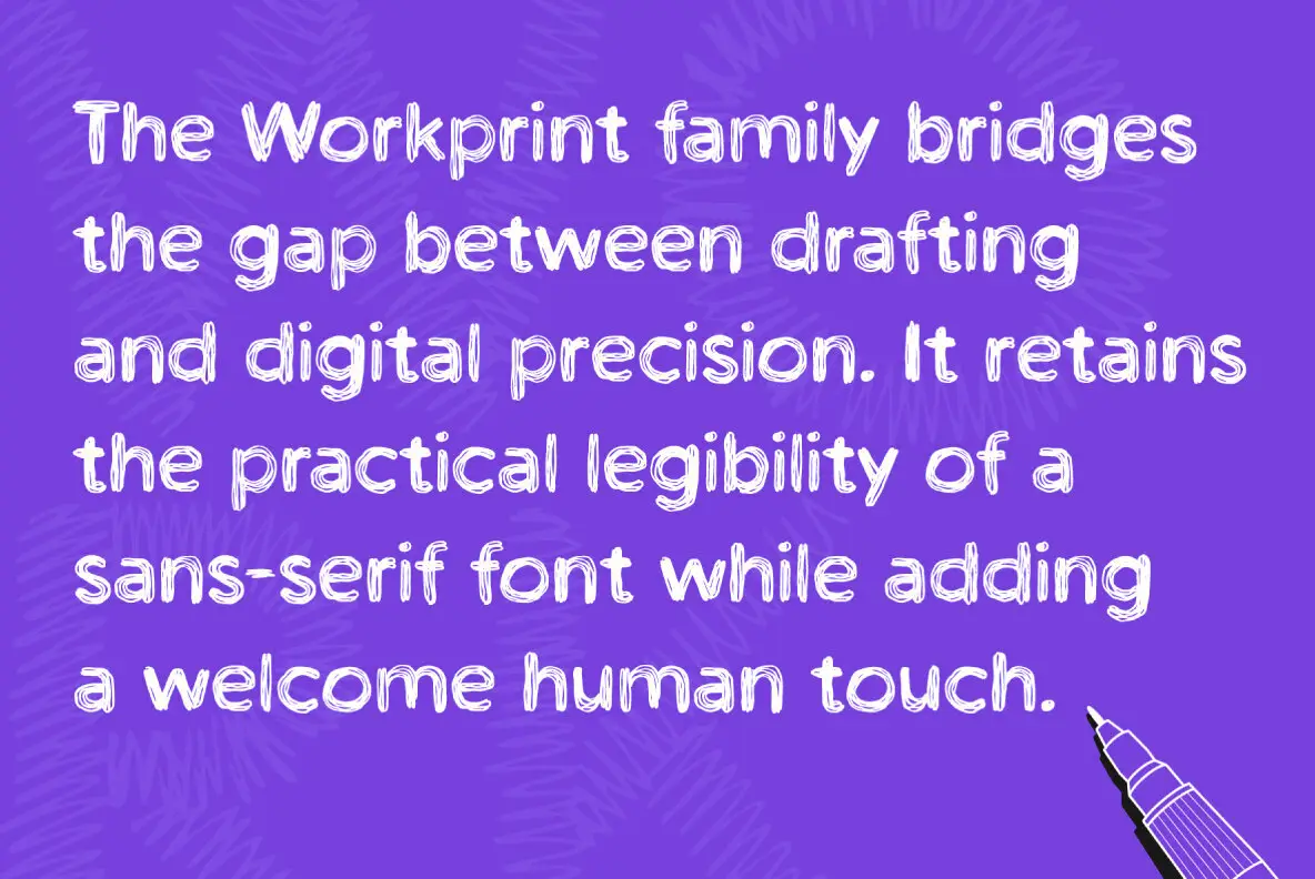 Workprint Font - YouWorkForThem