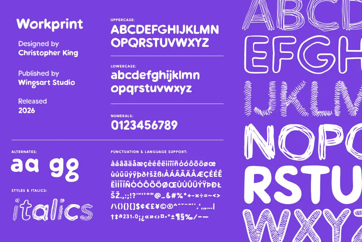 Workprint Font - YouWorkForThem
