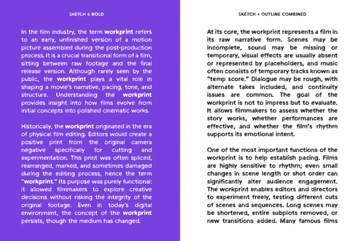 Workprint Font - YouWorkForThem