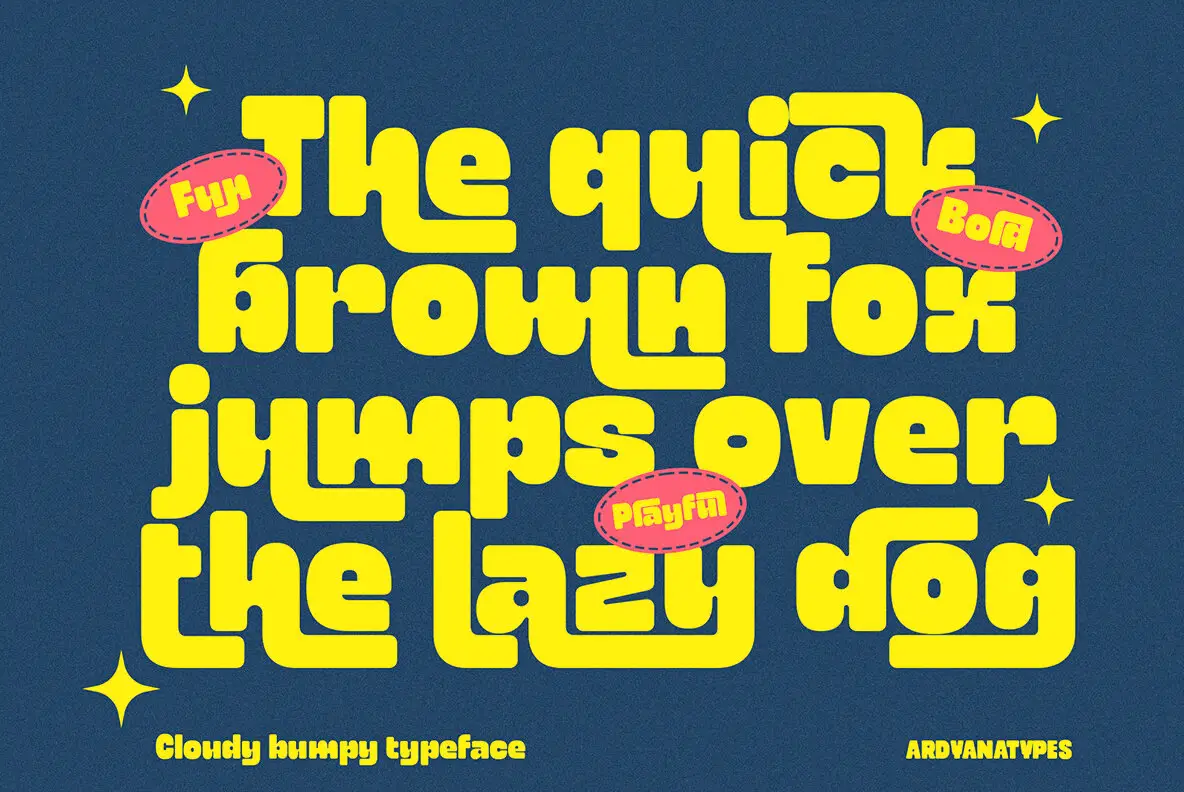 Cloudy Bumpy Font - YouWorkForThem