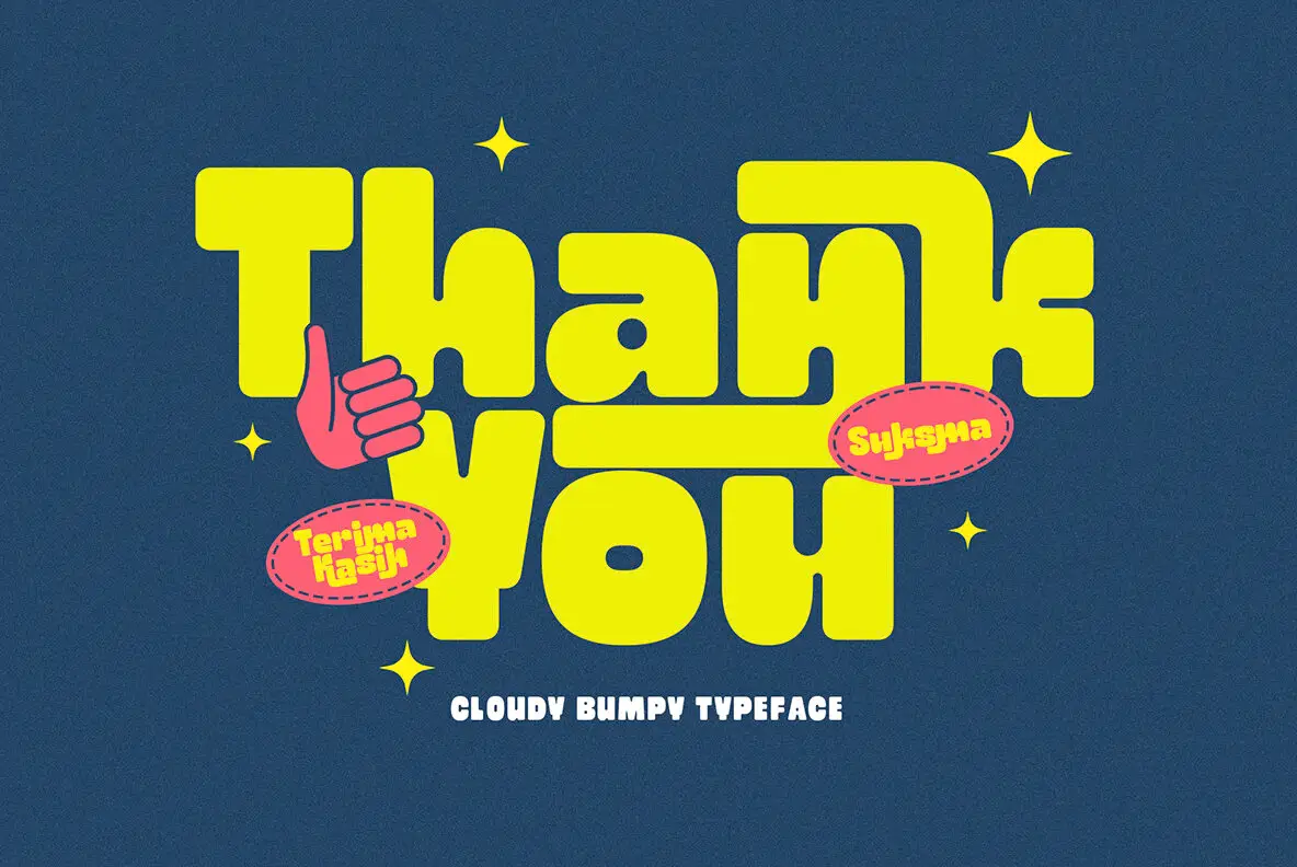 Cloudy Bumpy Font - FontPath