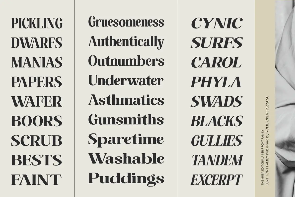 The Musa Editorial Font - FontPath