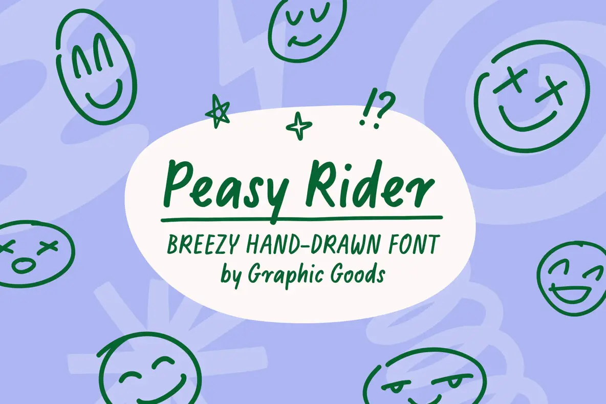 Peasy Rider Font - Fontpath