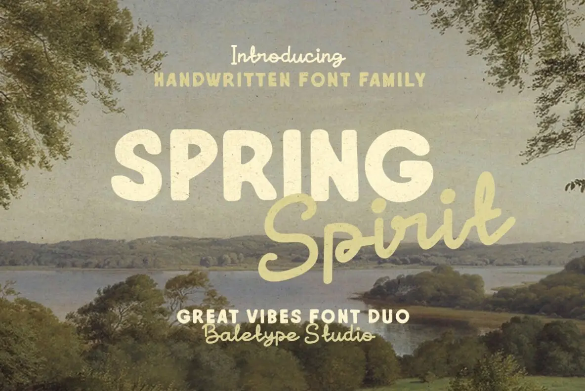 Spring Spirit Font - YouWorkForThem