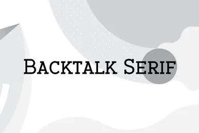 Backtalk Serif