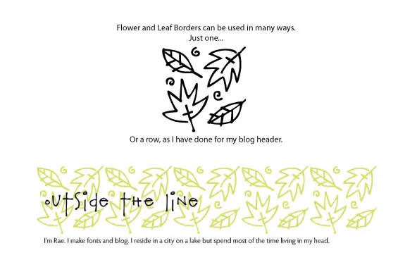 Flower & Leaf Borders